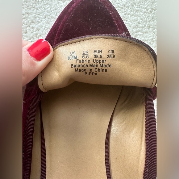 Franco Sarto Pippa Velvet Mules, Burgundy - Picture 8 of 8